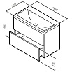 Мебель для ванной Am.Pm Gem 75 см подвесная 2 ящика графит матовый
