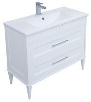 Мебель для ванной Aquanet Бостон 100 см белый матовый, ручки хром