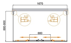 Душевой уголок Cezares MOLVENO-AH-2/2-170/90-C-BORO-IV 170x90 прозрачный, брашированное золото