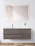 Мебель для ванной BelBagno Kraft 120 см, 2 ящика, 1 дверца, левая Cemento Grigio