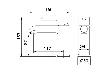 Смеситель для раковины Grossman Galaxy 510.K35.01.320 золото сатиновый