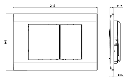 Кнопка смыва Charus Minimalista FP.310.12.01 белый матовый