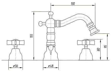 Смеситель для биде Migliore Princeton ML.PRN-825.DO золото