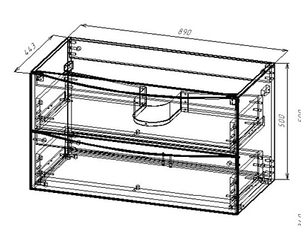 Мебель для ванной Vincea Mia 90 см (под раковину VCB-3M900) V.Oak