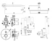 Душевой набор Paffoni Light KITLIG015HG071KING душ 30 см, медовое золото