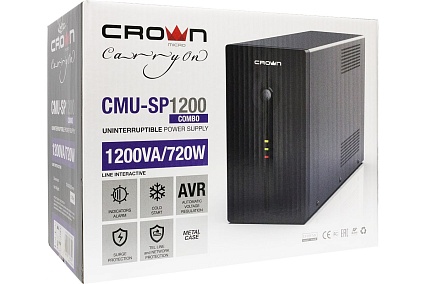 Источник бесперебойного питания Crown Micro CMU-SP1200 COMBO CM000001509