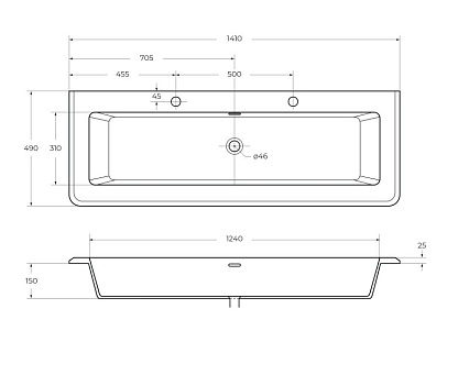 Тумба с раковиной Cezares Stylus 140 см