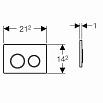 Кнопка смыва Geberit Omega 20 115.085.JQ.1 лакированный матовый хром