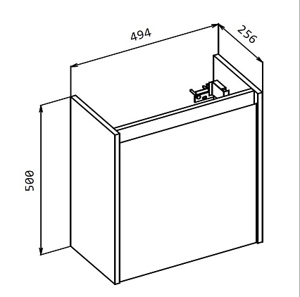 Мебель для ванной BelBagno Kraft Mini 50 см Bianco Opaco, L