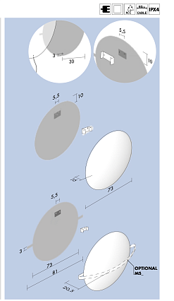 Полотенцесушитель электрический Antrax Saturn&Moon 73x73 черный матовый, ECESM073001T/NEOP