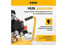 Безмасляный компрессор Denzel DLS950/24 950 Вт, 165 л/мин, ресивер 24 л 58026