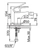 Смеситель для биде Cezares Nautic NAUTIC-BS1-NOP черный