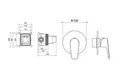 Смеситель для душа Aquatek Бетта AQ1166BGM шлифованный черный хром