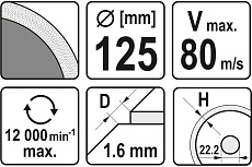 Диск алмазный для плитки, 125мм Yato YT-59972