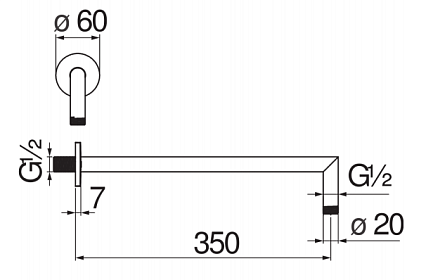 Кронштейн для душа Nobili AD138/44RCP Red canyon