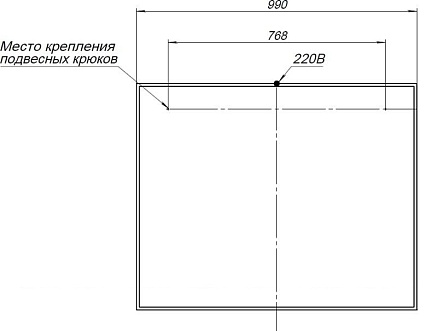 Зеркало Aquanet Nova Lite 100 см