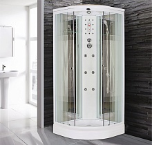 Душевая кабина Niagara NG-701-01N 90x90 стекло прозрачное, белая полоса