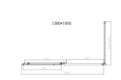 Душевой уголок Vincea Slim-N VSR-4SN9013CLGM 130x90 вороненая сталь, стекло прозрачное