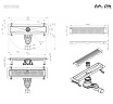 Душевой лоток Am.Pm MasterFlow W01SC-P11-040-01BM 40 см, комб.затвор, решетка черный матовый