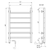 Полотенцесушитель электрический Domoterm Классик DMT 109-6 50x80 EK ТЭН слева, белый