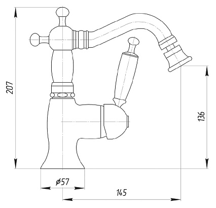 Смеситель для биде Migliore Oxford ML.OXF-6323.BI.RA медь