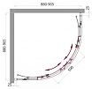 Душевой уголок BelBagno Sela 90x90 SELA-R-2-90-P-Cr рифленый, хром