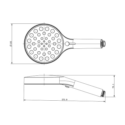 Душевая лейка Vincea Inspire VSHN-3I2HCH хром