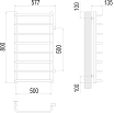 Полотенцесушитель водяной Terminus Стандарт П8 500x800 БП500, 4670078530387