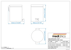 Ведро Mediclinics PP1305C 5 л, хром