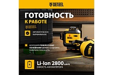 Мультипризменный лазерный уровень Denzel LXI 360-3 Green, 30 м, 520 нм 35079