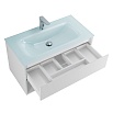 Тумба с раковиной BelBagno Kraft 100 см 1 ящик, полка Bianco Opaco