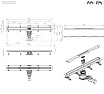 Душевой лоток Am.Pm MasterFlow W01SC-S11-080-05SB 80 см, комб.затвор, решетка Slim Line, хром матовый