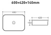 Раковина Art&Max AM310-T 60 см белый