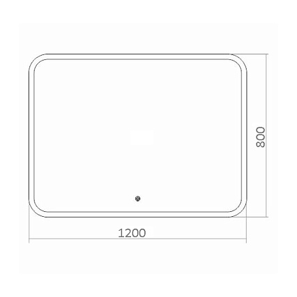 Зеркало Azario Стив 120x80 см ФР-00002225 с подсветкой, подогревом