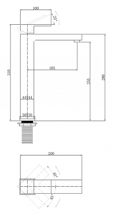 Смеситель для раковины Abber Daheim AF8211B матовый черный