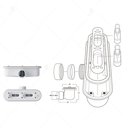 Поддон для душа RGW STL 14212816-01 160x80 белый