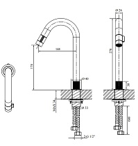 Смеситель для раковины Orans OLS-K1120TW белый глянец