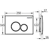 Кнопка смыва AQUAme AQM4101CR хром