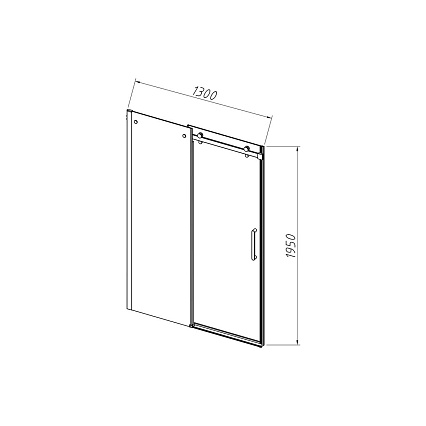 Душевая дверь Vincea Como-N VDS-4CN130CLB 130x195 черный, прозрачная