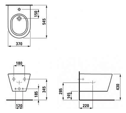 Подвесное биде Laufen Kartell 8.3033.1.000.302.1