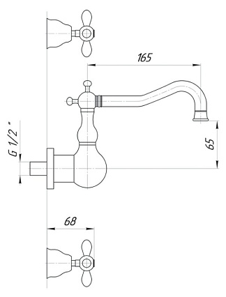 Смеситель для раковины Migliore Princeton Plus ML.PRP-8070.DO золото