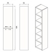 Шкаф пенал Creto Ares 35 см