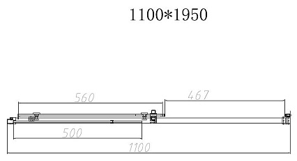 Душевая дверь Vincea Slim-N VDS-4SN110CL 110x195 хром, прозрачная