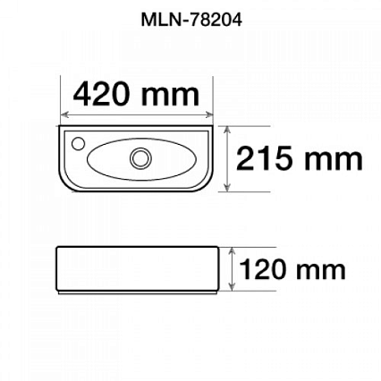 Раковина Melana MLN-78204R 42 см