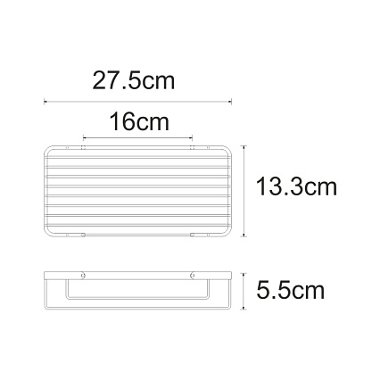 Полка WasserKRAFT K-722BLACK матовый черный