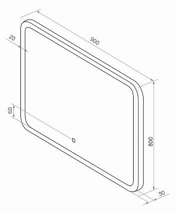 Зеркало Континент Demure Led 90x80 см с подсветкой ЗЛП880