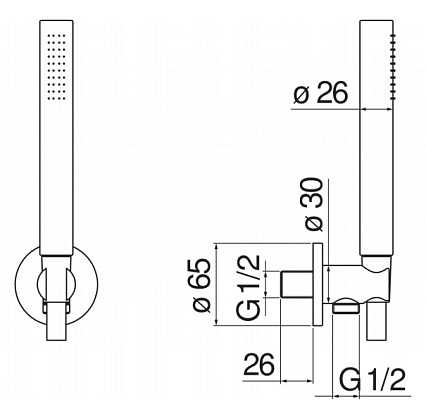 Душевой гарнитур Nobili AD146/32FLP Diamond smoke