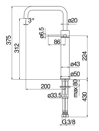 Смеситель для раковины Nobili Velis VE125158/3CR Chrome