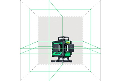 Комплект лазерный уровень greenliner 4-360 + штатив-штанга элевационный lp-300 Instrumax в комплекте с треногой 3 м IM0159