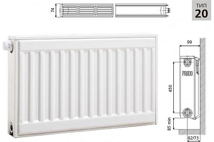 Стальной панельный радиатор Prado UNIVERSAL 20x500x1700 U205001700